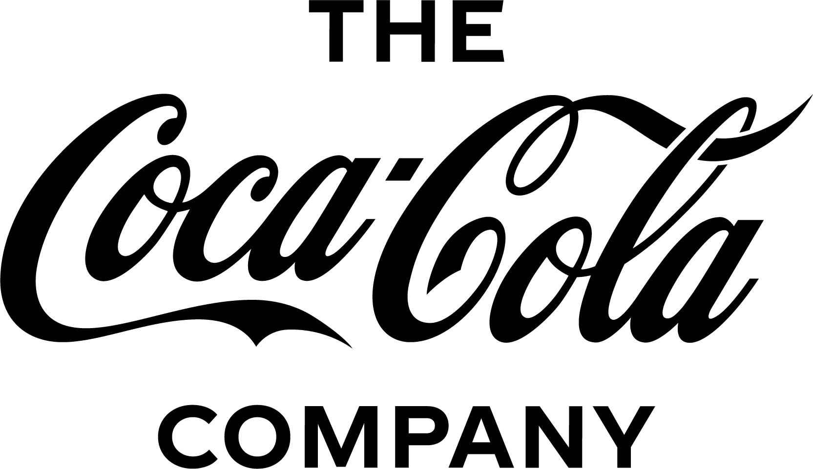 The image shows the logo of The Coca-Cola Company, with THE above, Coca-Cola in stylized script in the middle, and COMPANY in uppercase letters below, all in black on a white background.