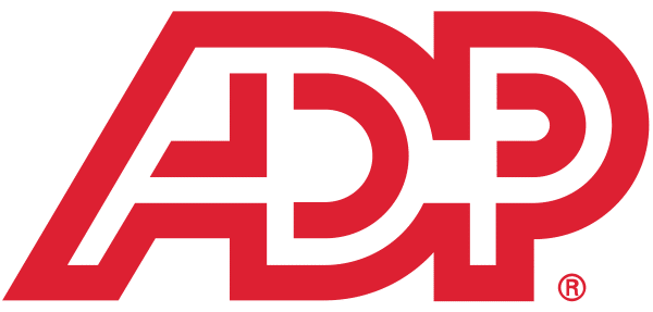 Red ADP logo in bold, stylized letters on a white background.