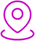 A purple map location pin icon with a circular base on a light gray background.