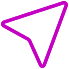 A simple, purple, paper-plane-shaped outline icon on a light gray background, commonly used to represent sending a message or navigation direction.