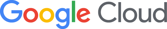Google Cloud logo with Google in multicolored letters and Cloud in gray text on a light background.