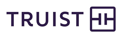 The Truist logo with the word TRUIST in bold purple letters next to a purple square containing a stylized double T symbol.